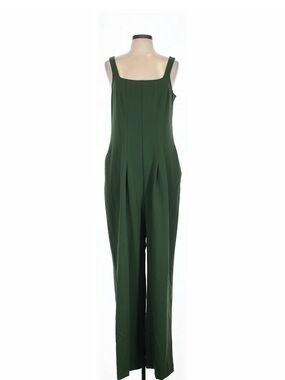 Abercrombie & Fitch Green Sleeveless Wide Leg Jumpsuit Size L Tall